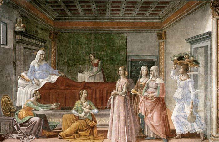 Domenico Ghirlandaio Birth of St John the Baptist Norge oil painting art